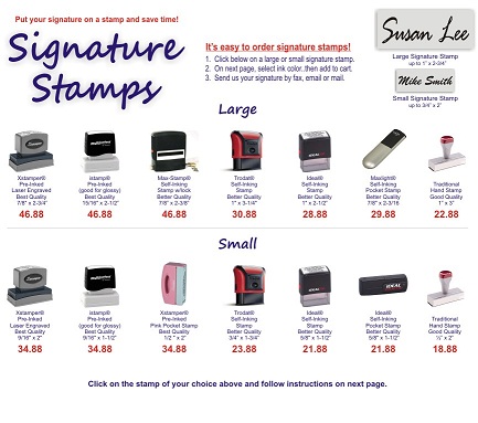 Signature Stamp - Personalized Self-Inking Signature Stamps - Custom Signature Stamp